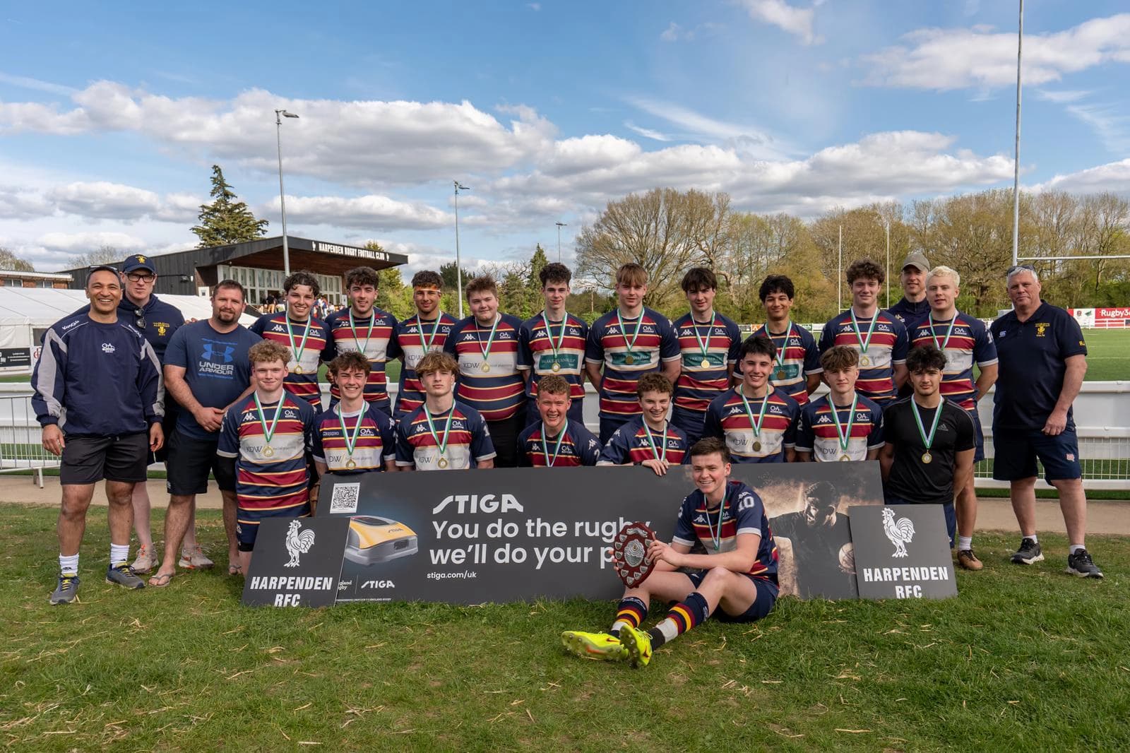 OARFC Colts celebrating with medals